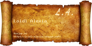 Loidl Alexia névjegykártya